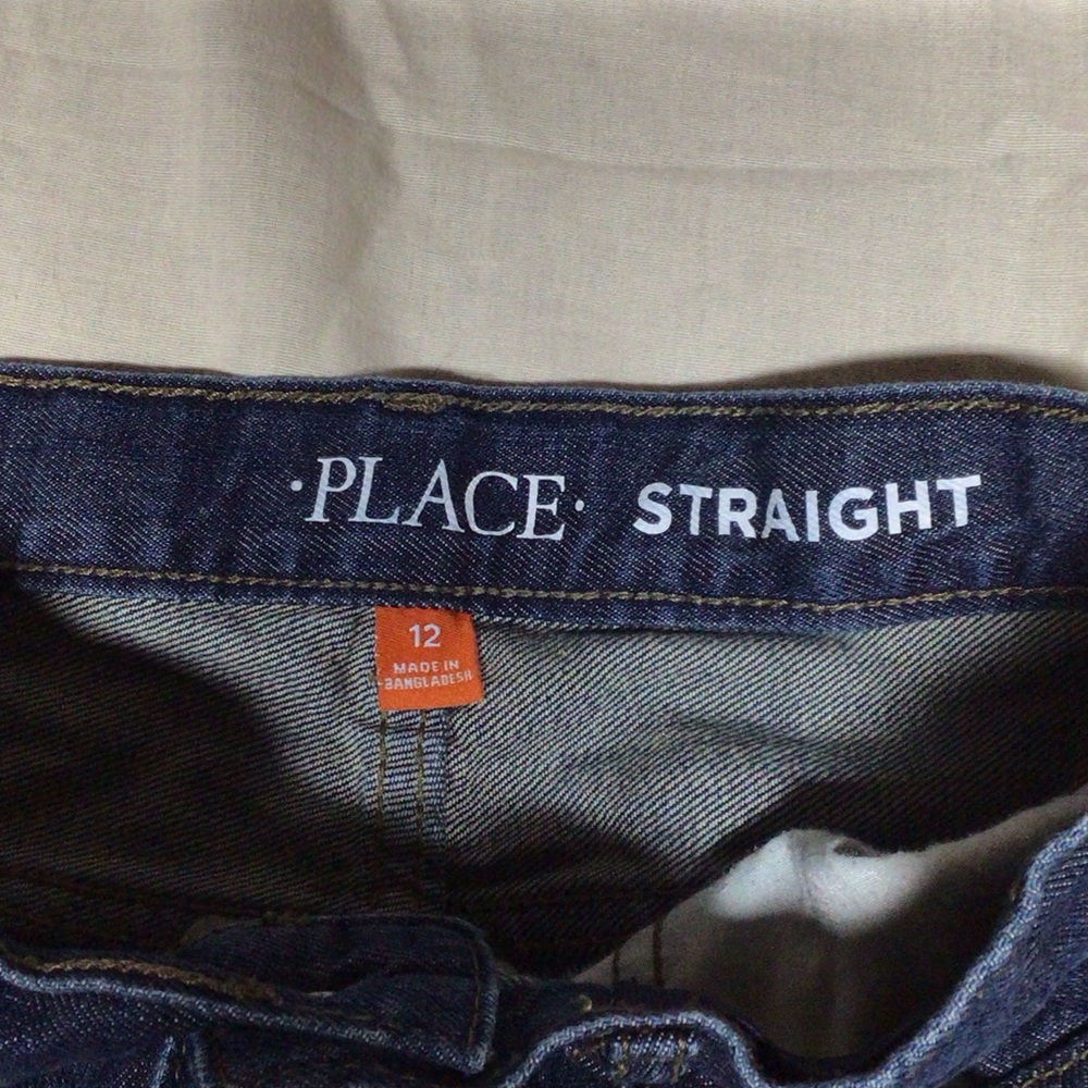 Place Women's Straight Leg Jeans - Dark Blue